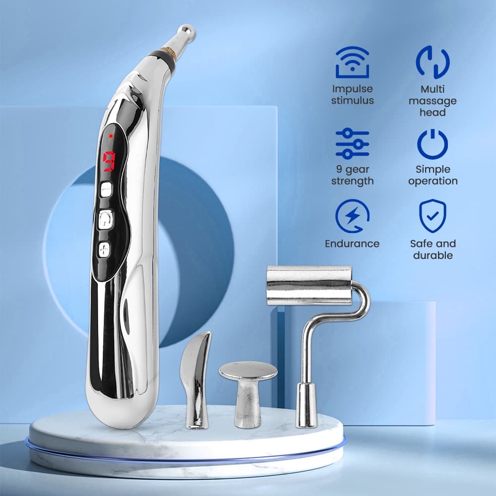 Suolaer Caneta Eletrônica Acupuntura Terapia Cura Accupuntura Elétrica Energia Face Massageador Corporal