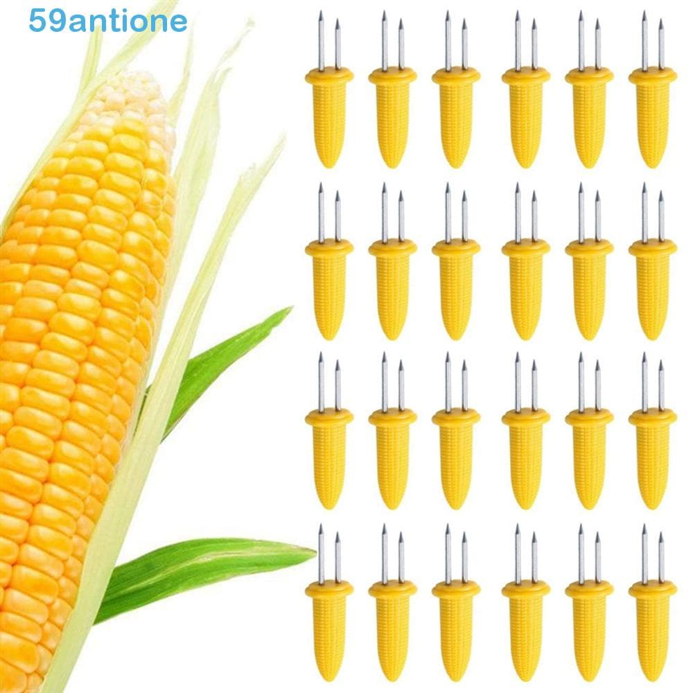 ANTIONE Suporte De Milho Para Espiga , Aparelho De Cozinha De Plástico , Garfos De Frutas , Garfo Grelhar