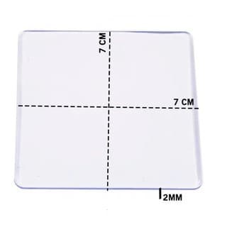 Base Acrílica 7x7 Quadrada - Biscuit/Artesanato - 6, 12, 18, 24 Unidades