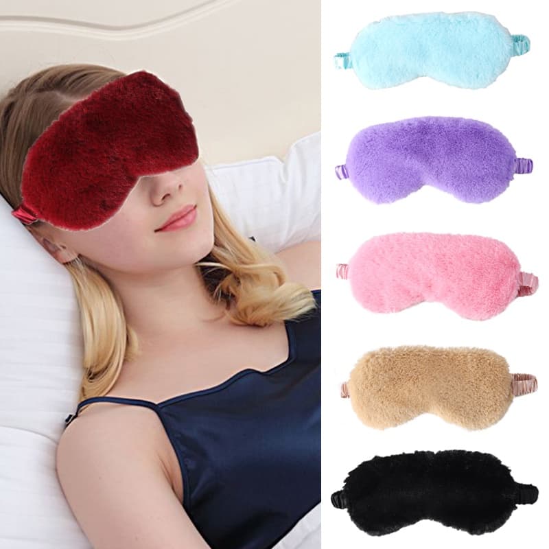 3D Pelúcia Olho Capa Sono Ajuda Viagem Relaxe Fofo Patch Blindfold