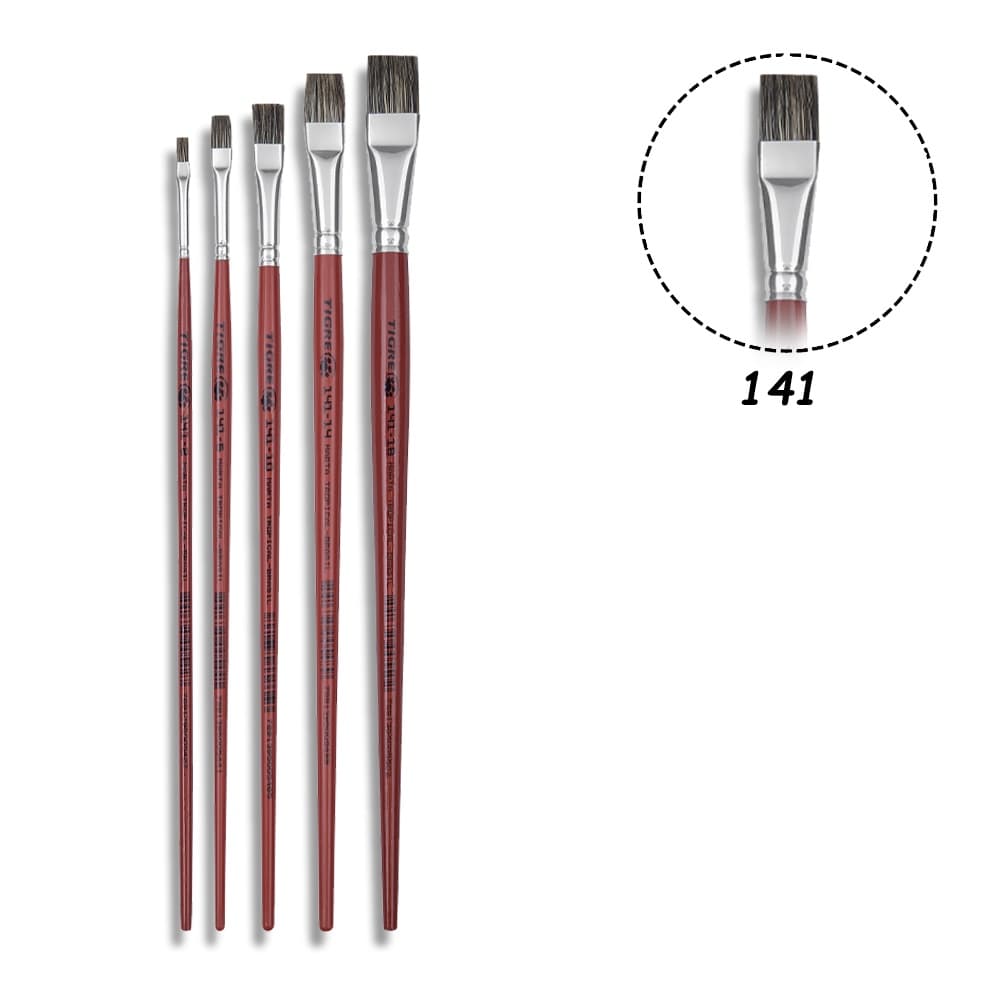 4 Pincel Tigre 141 Chato Pêlo de Marta N.02,06,10,14