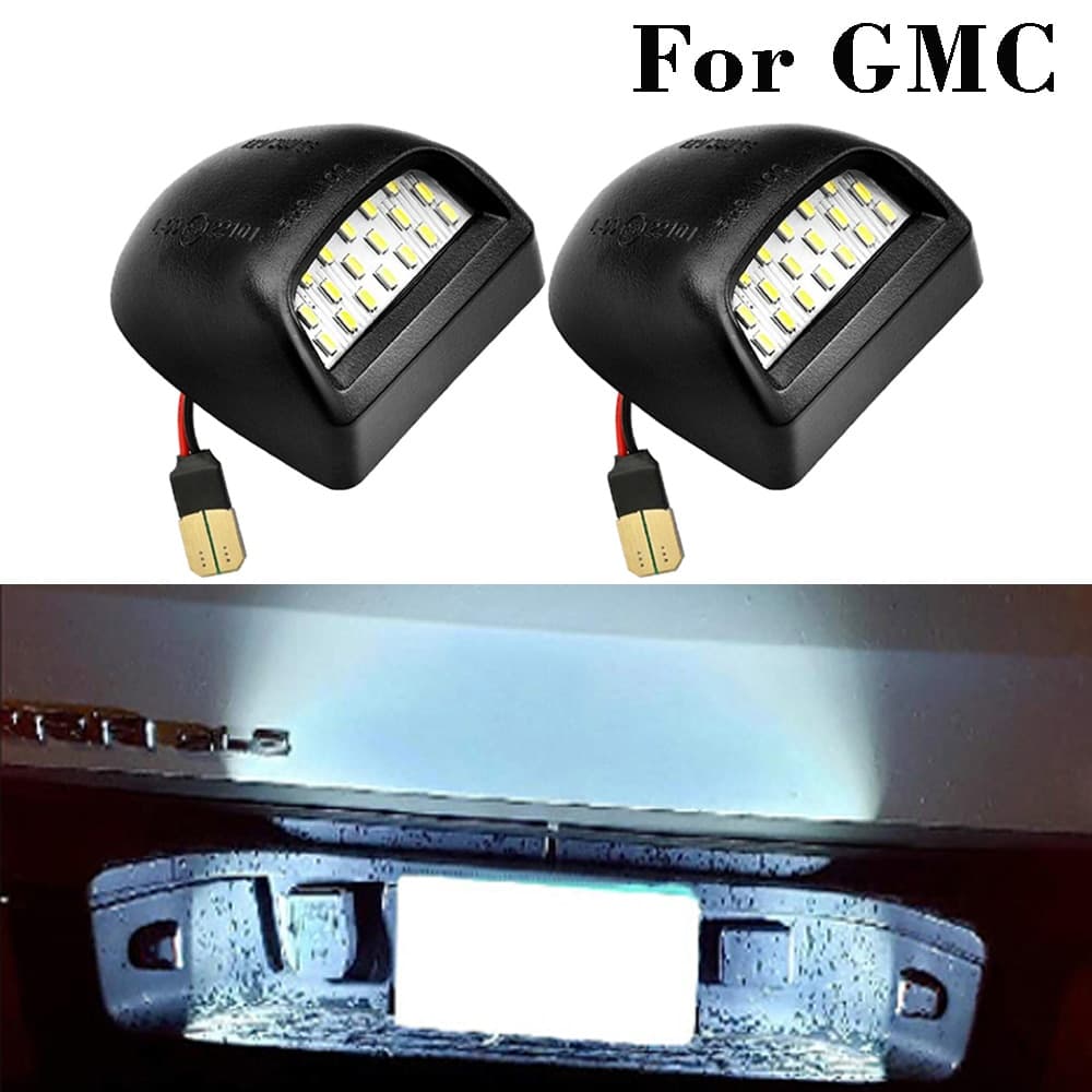 2 Pçs Canbus Branco Led Número Do Carro Luz Da Placa De Licença Lâmpada Substituição Auto Luces Livre Erros Para GMC Yuk