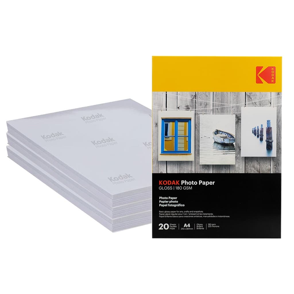 Papel Fotográfico A4 Kodak A4 180g Gloss 100 Folhas - CGP180 / 481151 (ATACADO)