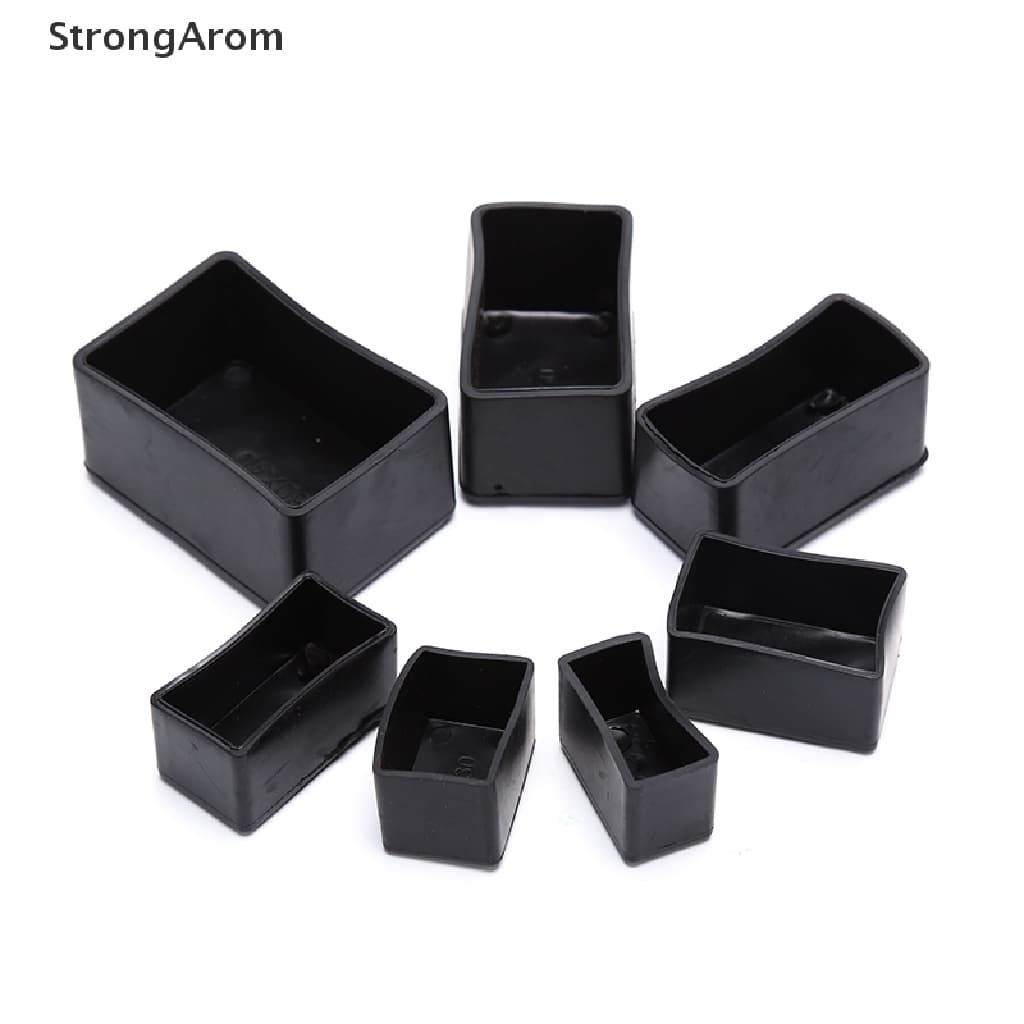 StrongArom 8pcs Rectângulo De Silicone Tampas De Pernas De Cadeira Antiderrapante De Mesa Protetor De Meias