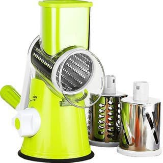 Cortador Ralador Fatiador De Legumes Giratório 3 Lâminas  Cozinha Manual