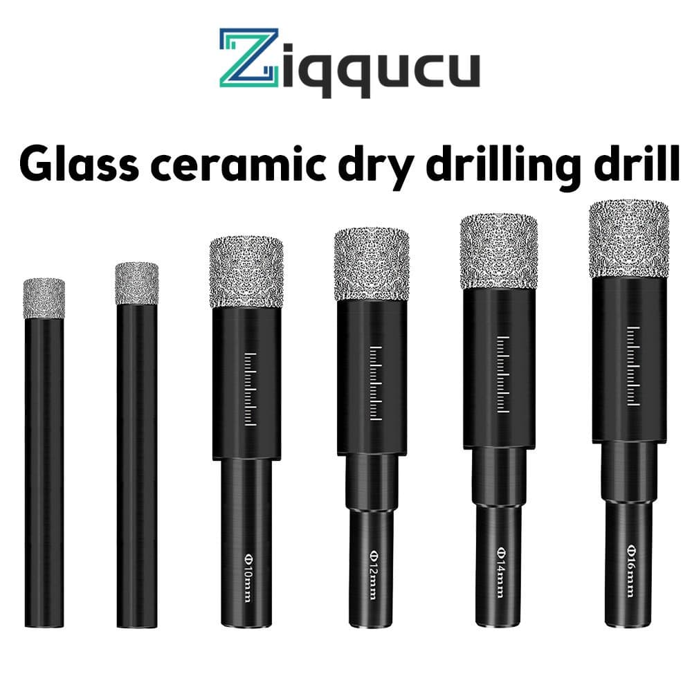 ZIQQUCU Broca Seca Diamante-Bit 6mm-16mm Para Porcelana Mármore Cerâmica De Vidro De Granito Acessórios De Furadeira Elétrica