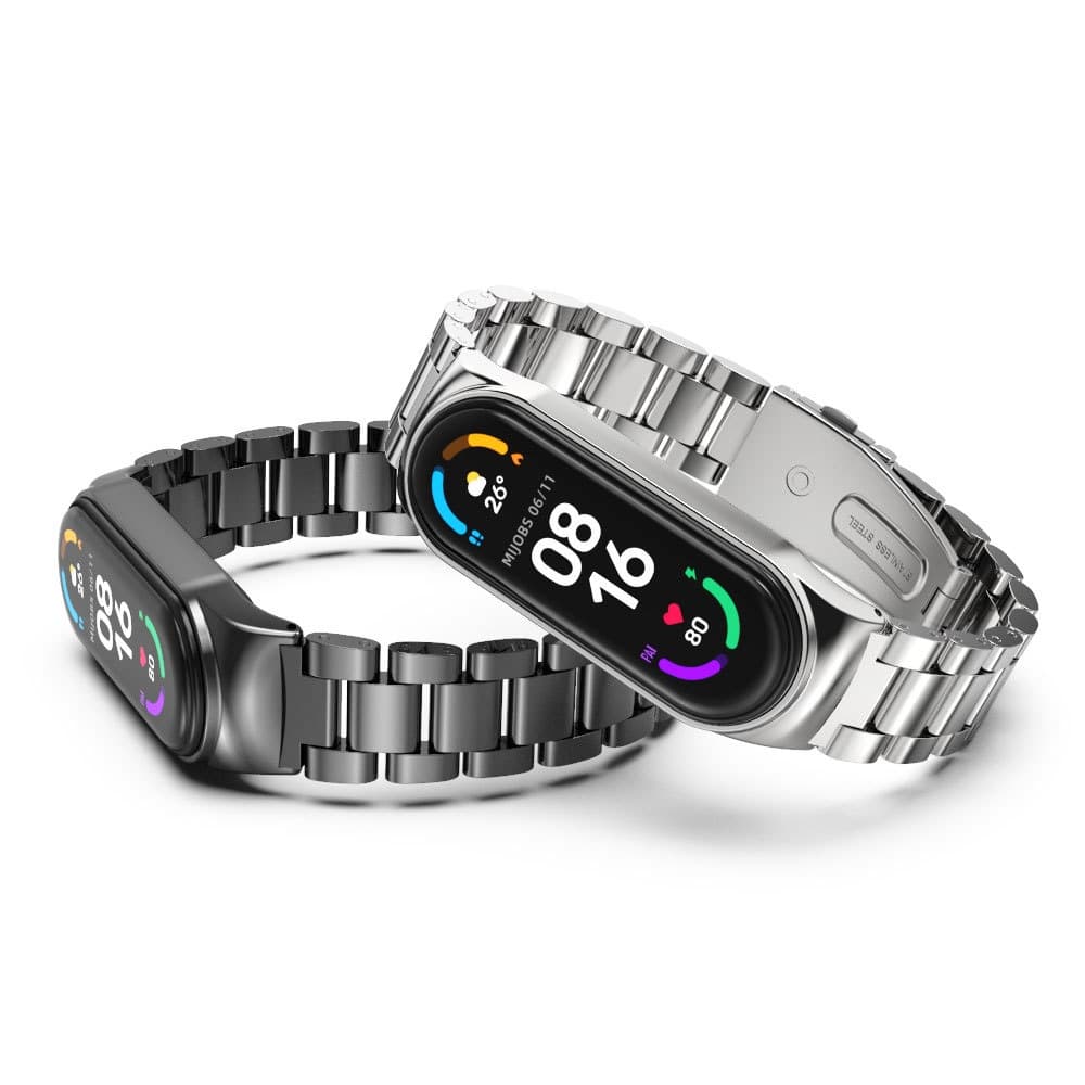 Pulseira Universal Para mi Band 8 band6 5 4 3 Xiaomi band7 De Relógio Em Aço Inoxidável M8