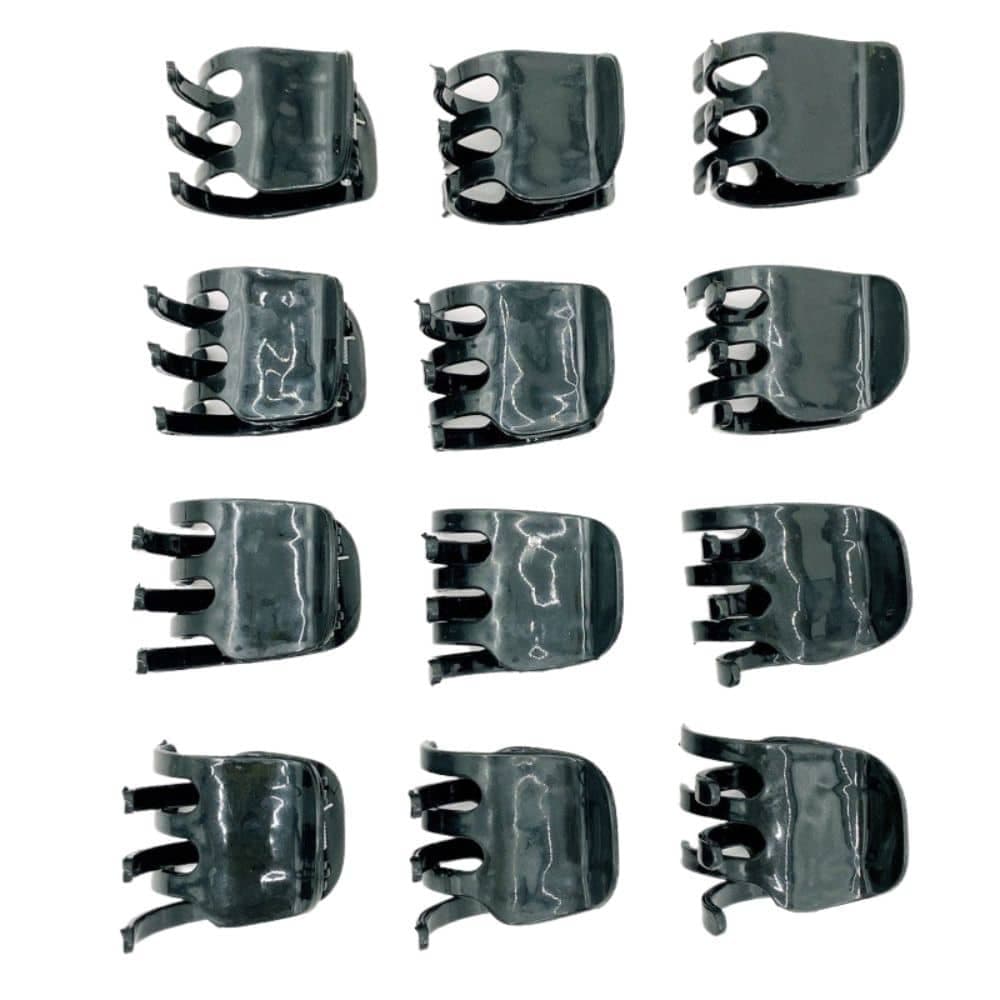 Kit com 12 Piranhas para Prender Cabelo Piranha Tridente Pequena