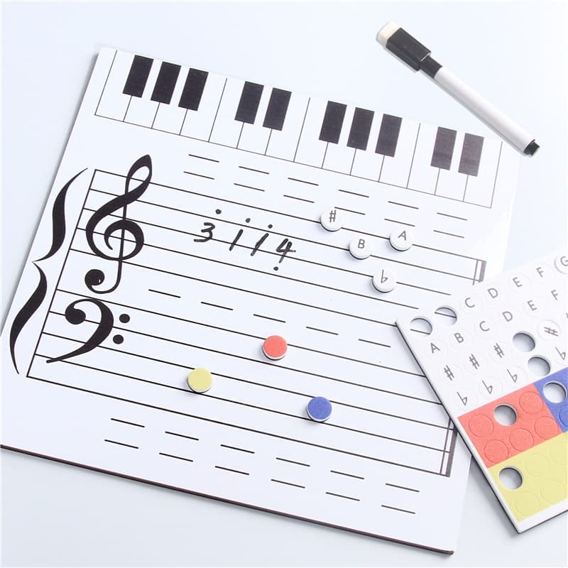Quadro De Notação Musical Escrita Magnético Apagável Ensino De Música Ajuda Ao Da Teoria