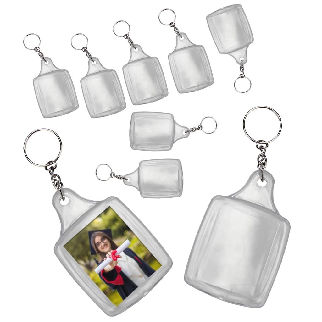 Chaveiro Acrílico Tradicional 3x4 para Personalizar - 50 Unidades