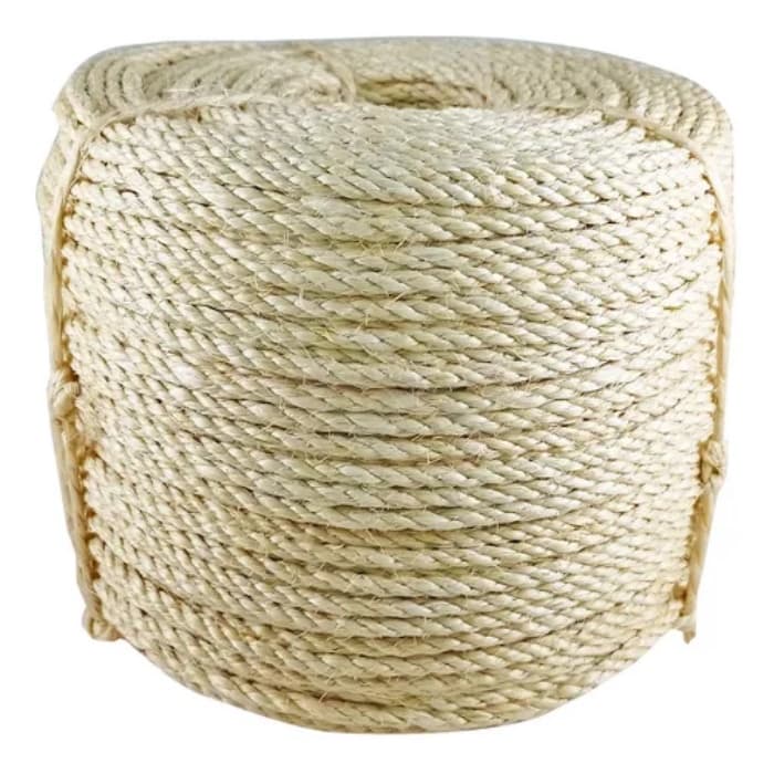 Corda De Sisal 5mm Rolo Com 100mts Artesanato Arranhador Gato