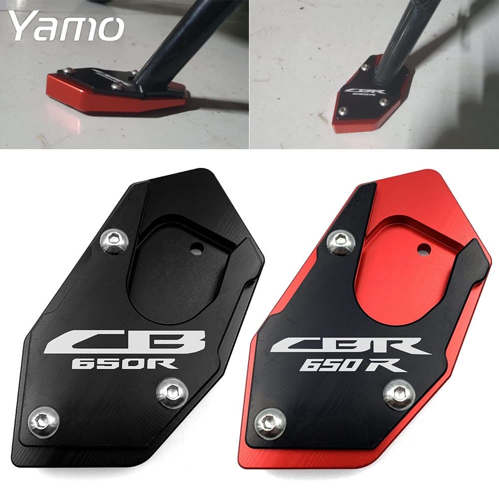 Motocicleta Kickstand Pé Suporte Lateral Extensão Almofada Placa De Ampliar Para HONDA CBR650R CB650R CB650F CBR650F 201