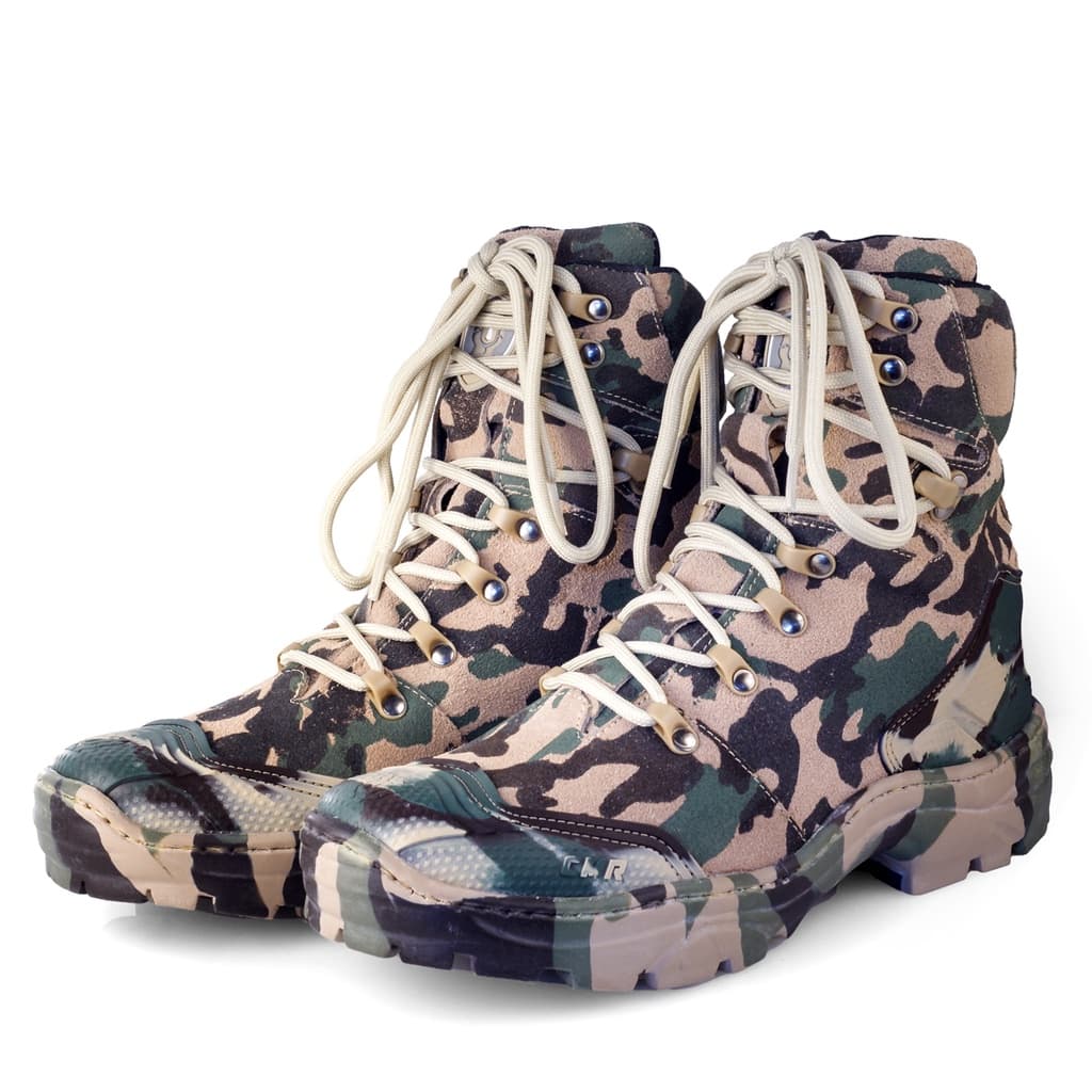 Bota Coturno Couro Masculino Adventure Motoqueiro  Militar Tático Camuflada Pesca Caça Trilha Montanhas Exercito Sola Borracha Cano Baixo