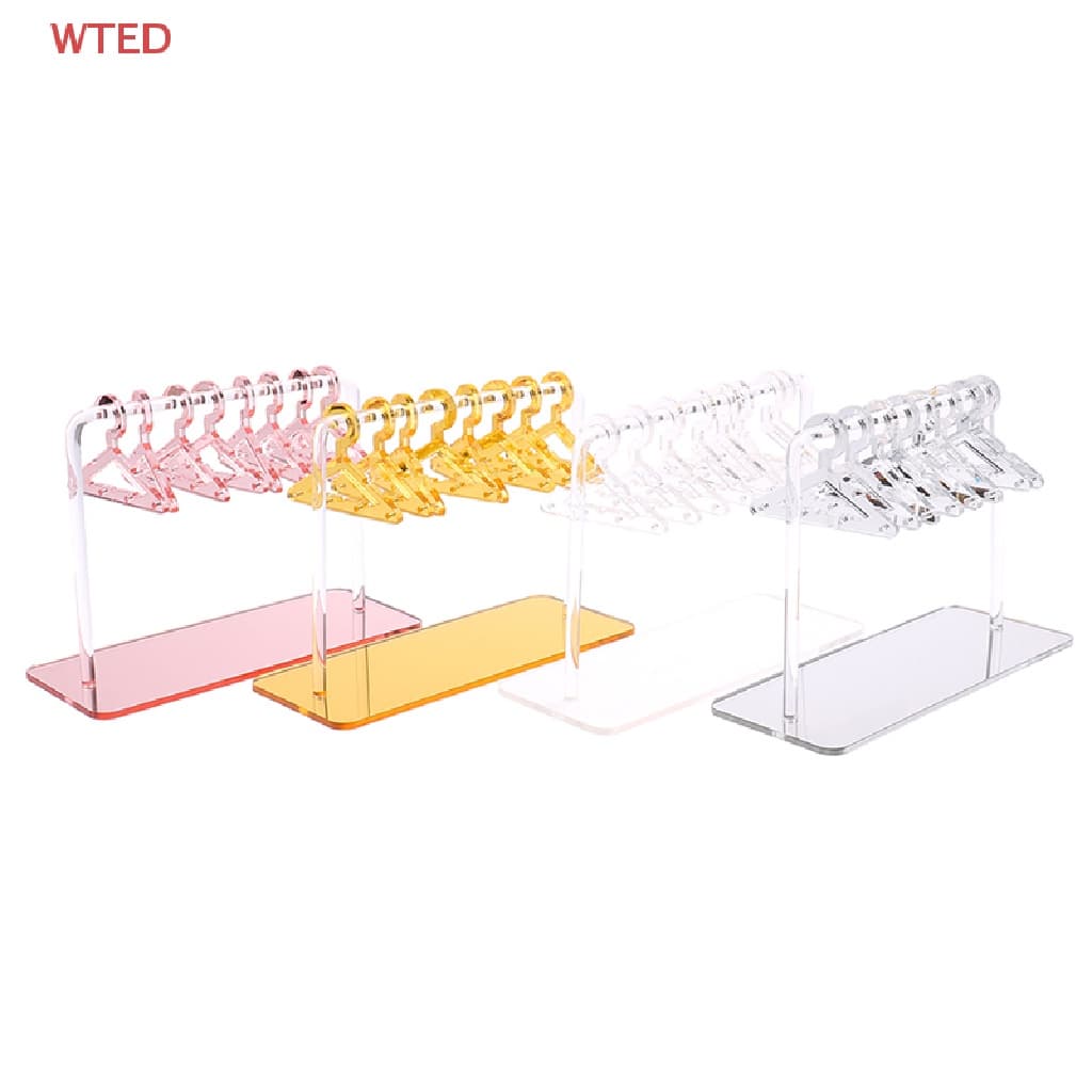 (WTED) 1 Conjunto De Brincos Mostruário Caixa Em Forma De Cabide Acrílico Suporte Para De Mesa