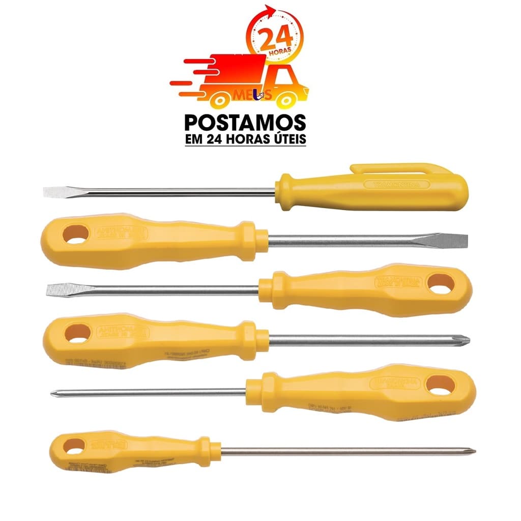 Jogo de Chave de Fenda e Philips Tramontina com 06 pcs 41516506