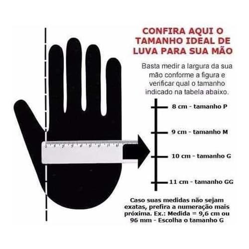 Luva Tutto Moto RX Carbon Summer Preta Motociclista GG (XL)