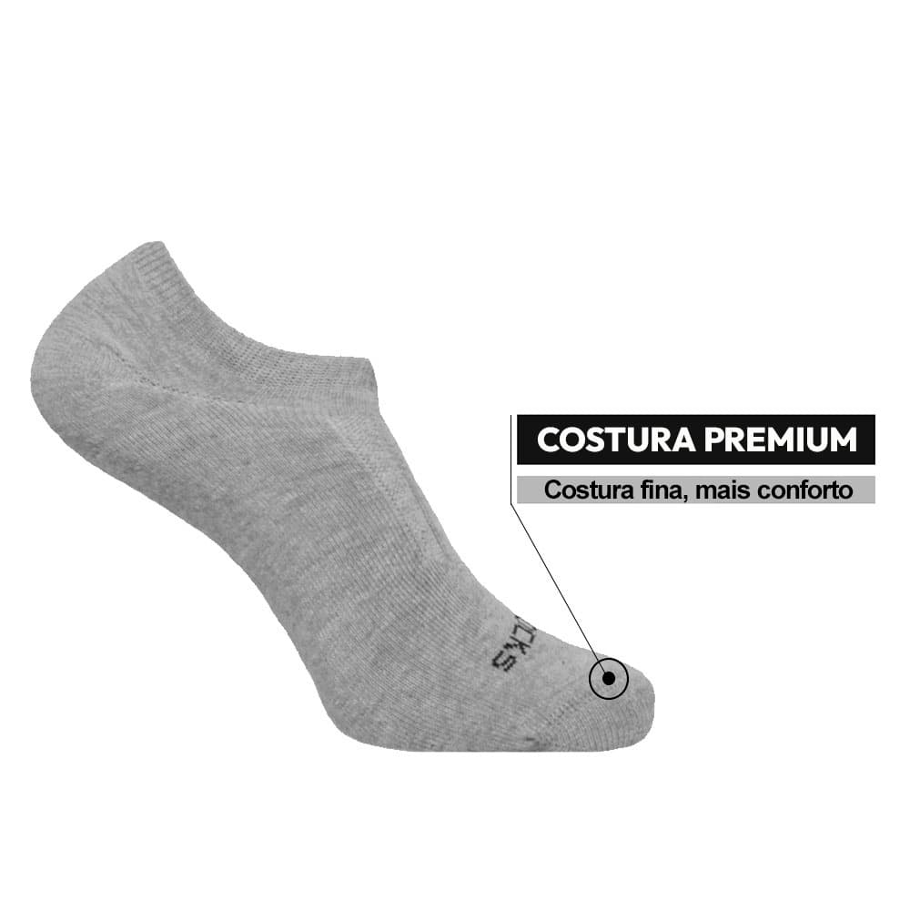 Kit 3 Pares Meia Invisivel Algodão Ted Socks 1300