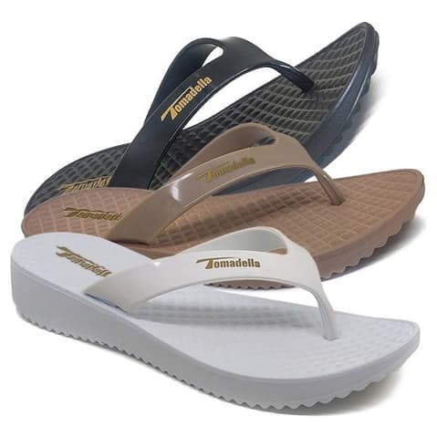 Kit 3 Chinelo Sandália Feminina Ortopédica Leve Anatômica