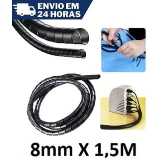 Organizador de Fios Cabos Japonês 1,5 Metro x 8mm Oferta Pronta Entrega