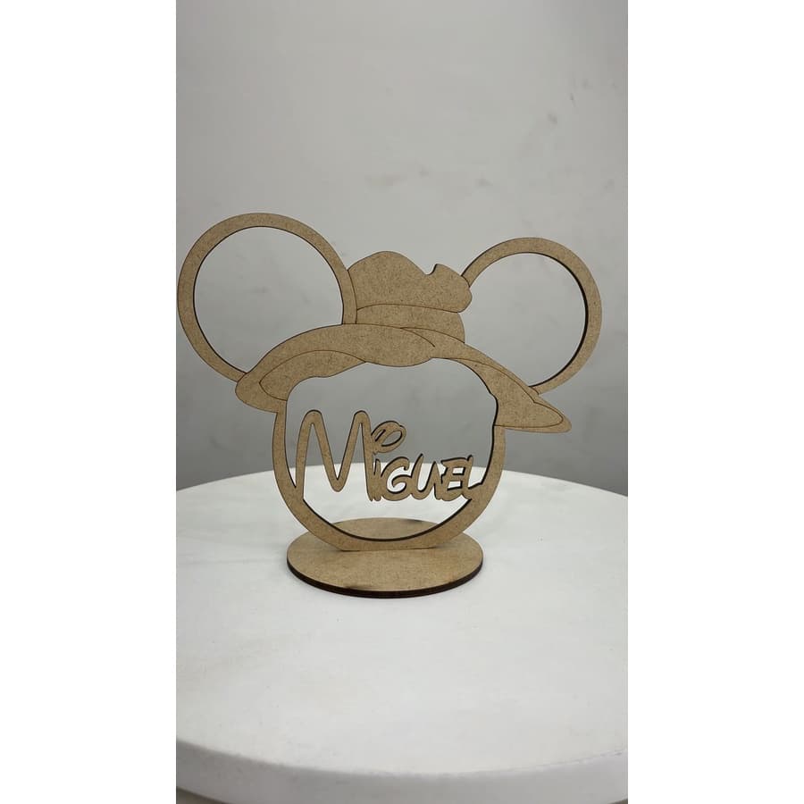 Centros De Mesa Mickey Mouse Safari Mdf Festa Enfeite Cru