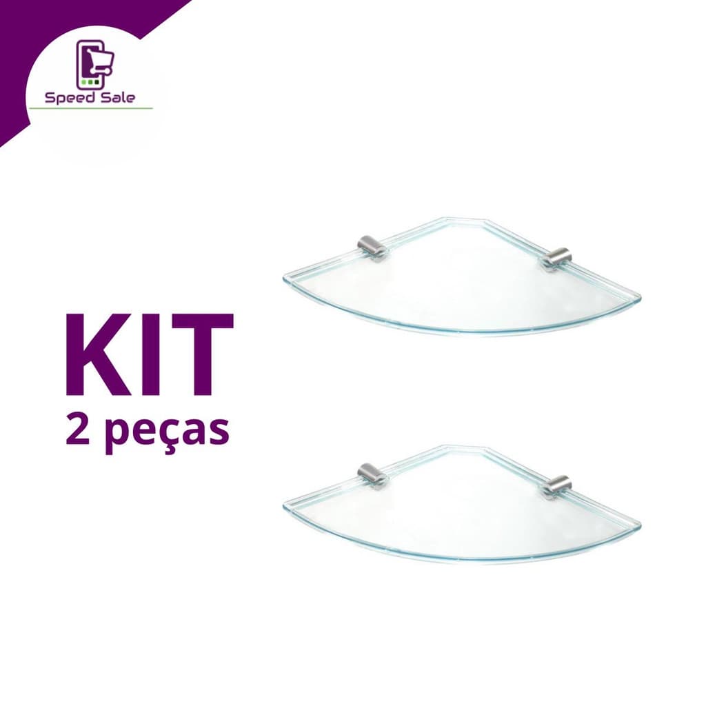 Kit 2 Porta Shampoo Sabão Canto Overtime Prateleira banheiro organizador triângulo suporte parede