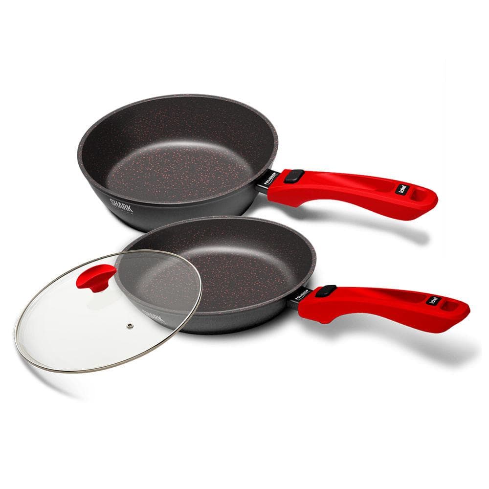 Panelas Ichef Ultra Sauté Grand e Day By Day com Tampa Ichef 24cm Vermelhas