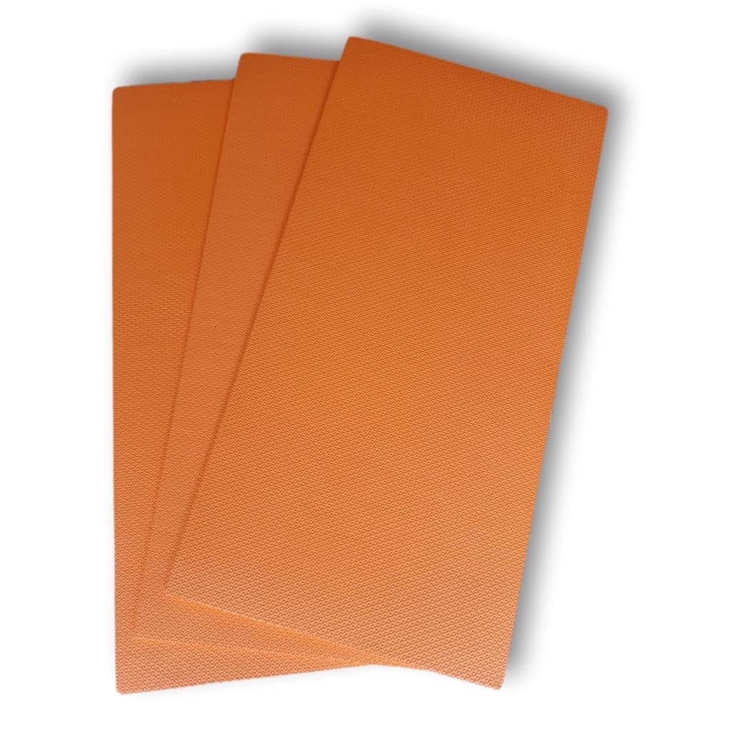 Kit 3 Colchonetes EVA Tapete Ginástica 100x50x1cm 10mm Laranja Yoga Academia Ginástica Ioga Pilates