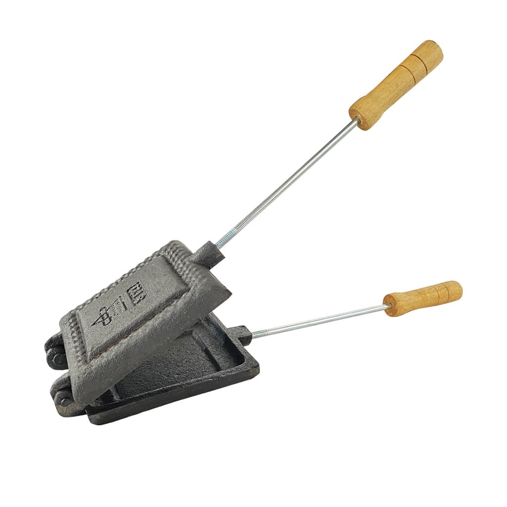 Sanduicheira de Ferro Fundido Para Pão de Forma Simples