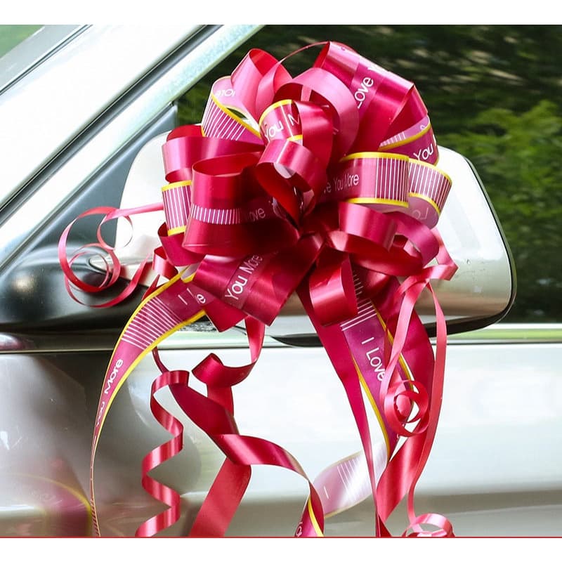 10 Peças Puxar Flor'eu Te Amo Mais Decoração De Carro De Casamento Guirlanda Fita Presente