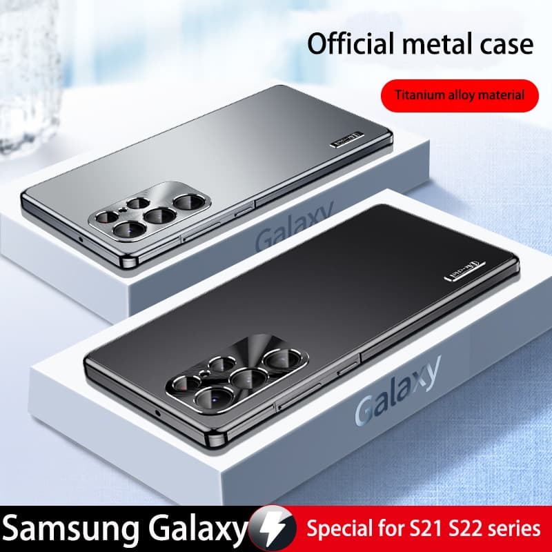 Capa Magnética De Metal Para Samsung Galaxy S25 Ultra S23 S22 S21ultra S22 Plus De Telefone Proteção De Lente Integrada