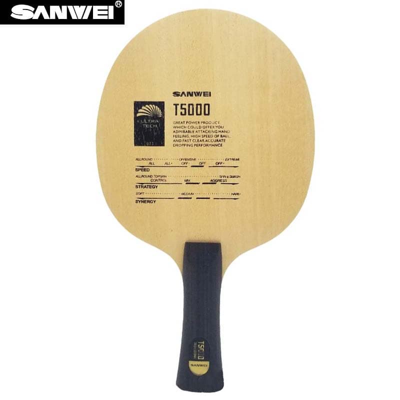 Raquete De Tênis De Mesa Carbono Original SANWEI T5000 (5 + 2 Externo)