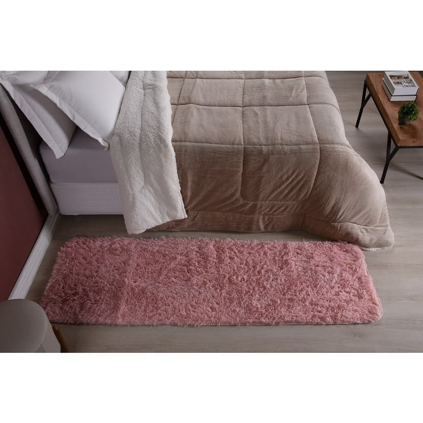 Tapete Passadeira Beira Pe de Cama Felpudo Antiderrapante