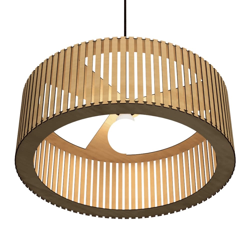 Luminária Pendente Vênus Modelo Ripado -