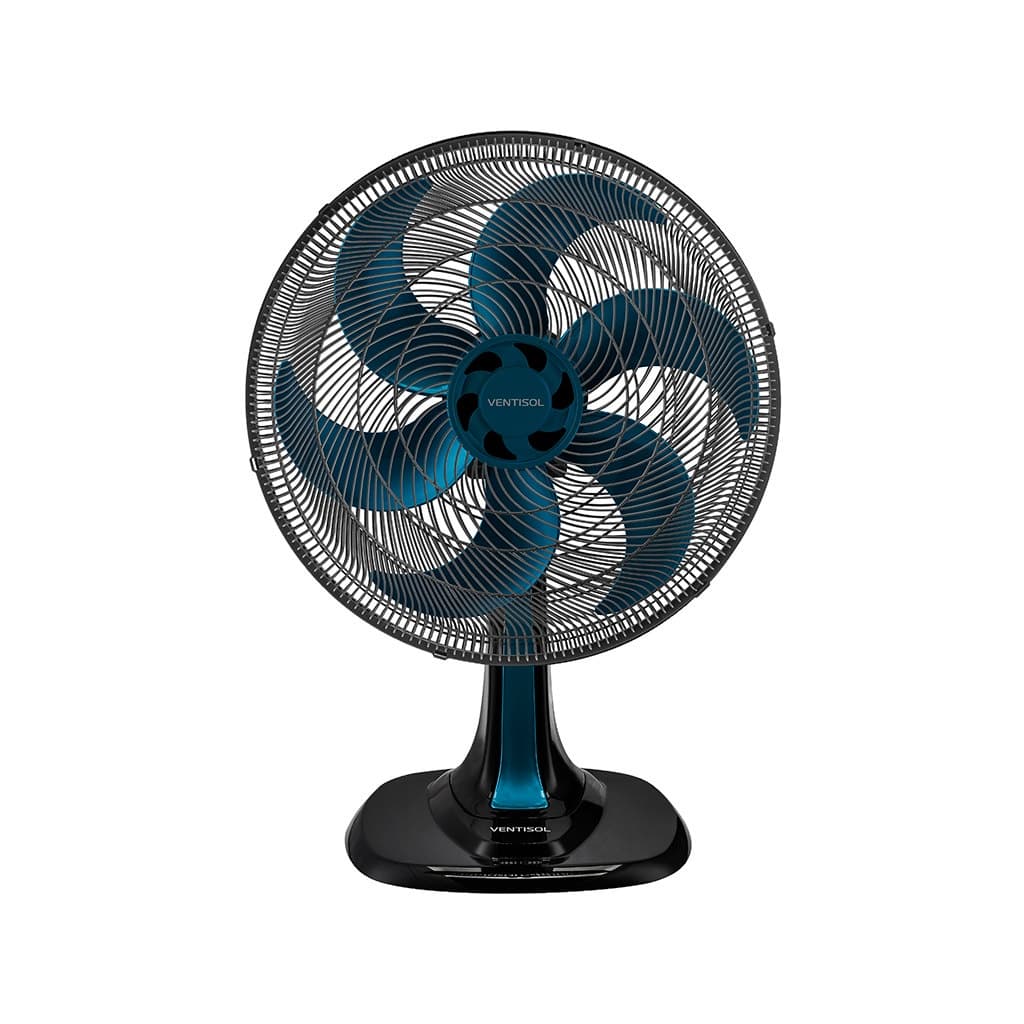Ventilador de Mesa 40CM Oscilante Turbo 6 Pás Azul 127V Premium Ventisol