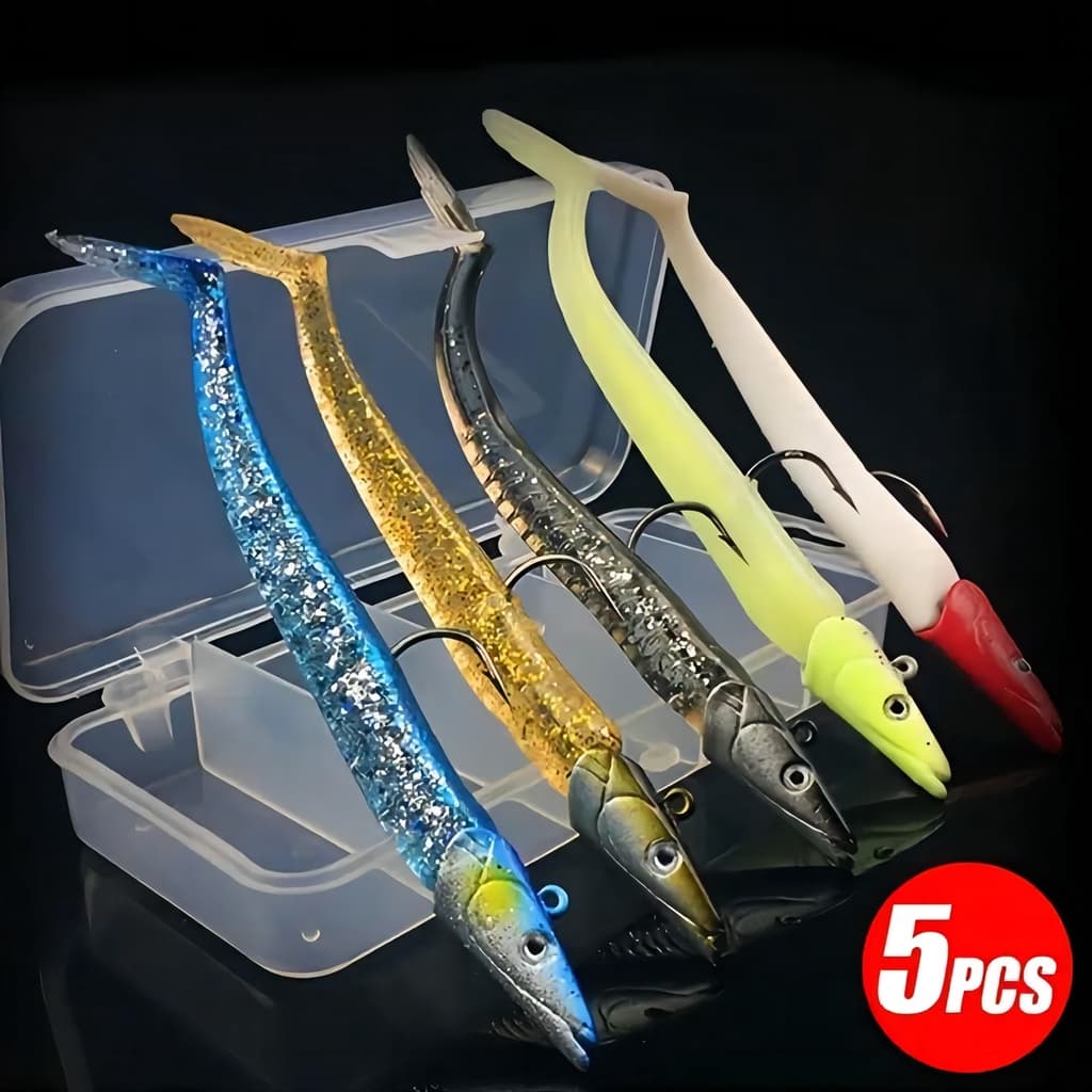 5 Pçs Isca De Pesca Macia Wobblers Artificial Com Colher De Chumbo Gabarito Para Água Salgada E Doce 10g/11cm