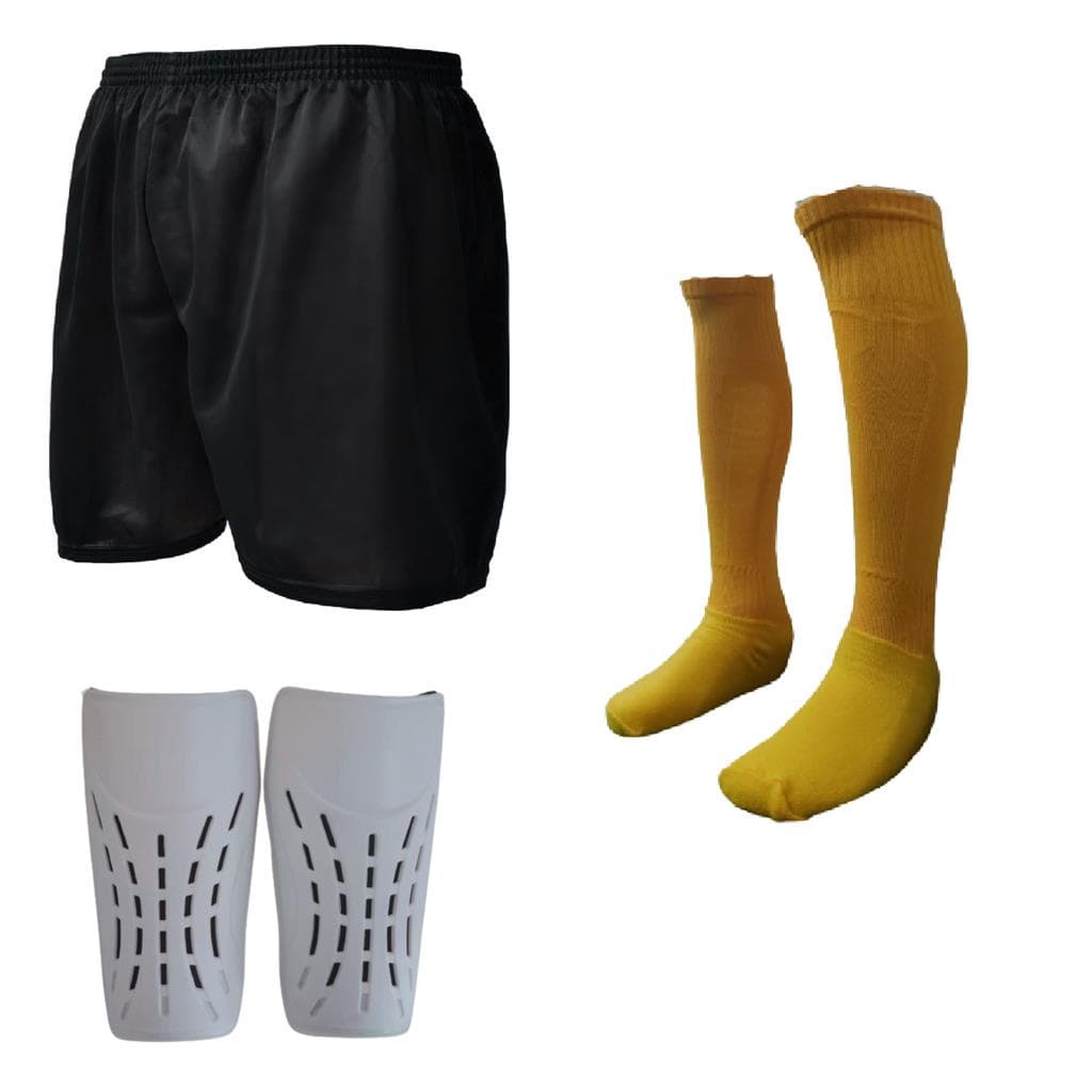 Kit Meiao Futebol + Calcao Esportivo + Caneleira Sem Tornozeleira