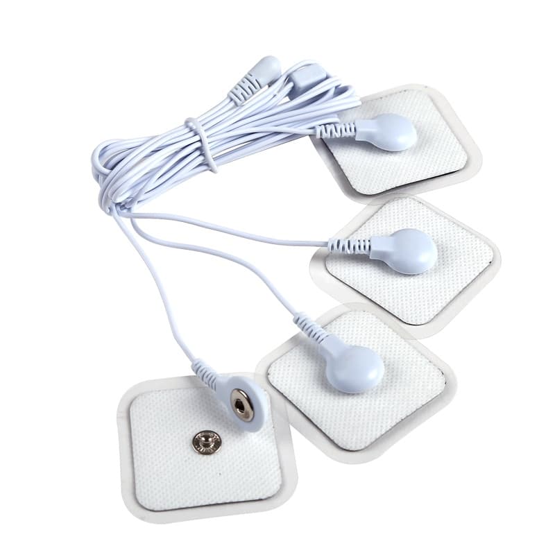 4 * 4cm Almofada De Massagem De Eletrodo Para Acupuntura Massageador Corporal Estimulação Muscular Reutilizável Adesivos
