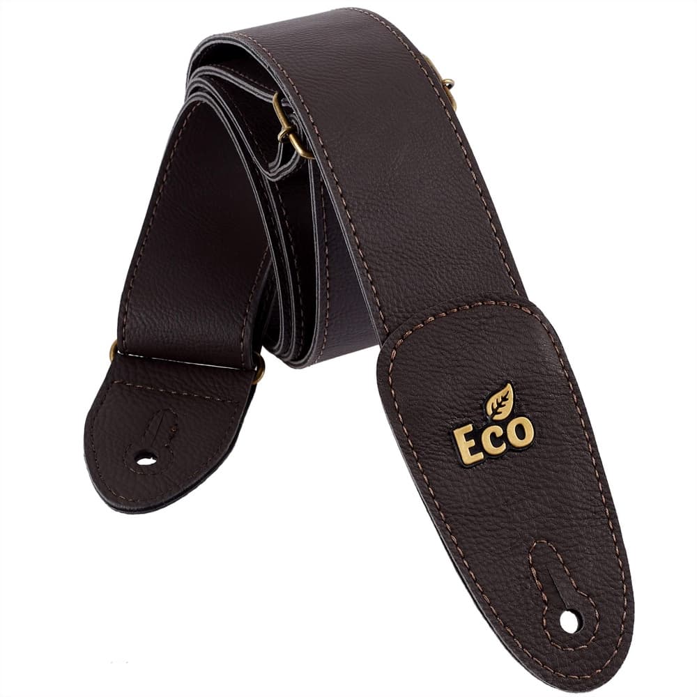 Correia Ecostrap By Basso Vegano Reciclavel Marrom Para Violao Guitarra Baixo