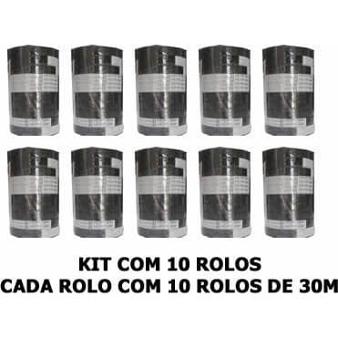 Fita Para Alceador Plástico Reciclado Preta 10 Rolos