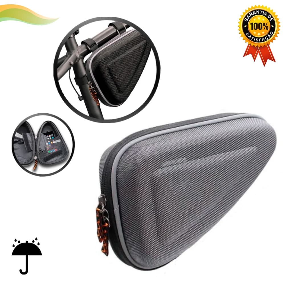 Bolsa Triangular Impermeável Para Quadro De Bike Bicicleta Bolsa Resistente Ciclismo Porta Objetos