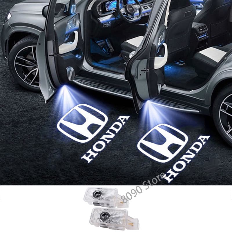 2pcs/Conjunto Porta Do Carro Lâmpada De Boas-Vindas Projetor De Sombra De Automática Para Honda Civic Hybrid Insight