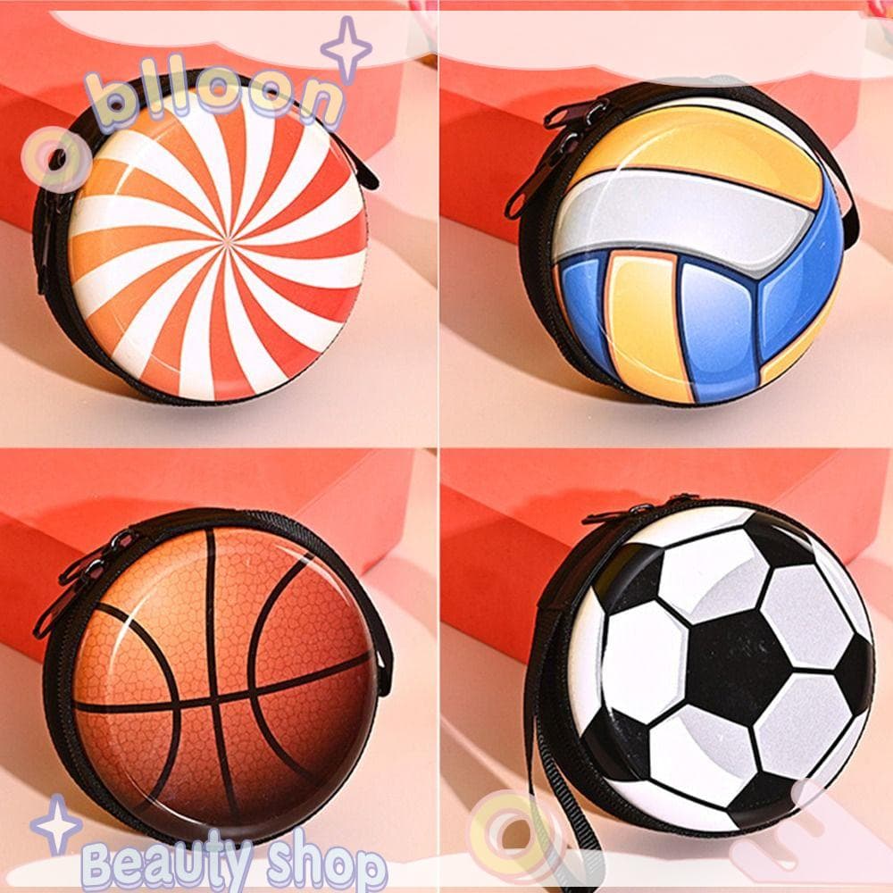 BLLOON Bolsa De Moedas Carteira Pequena De Basquetebol Infantil Desenho De Futebol