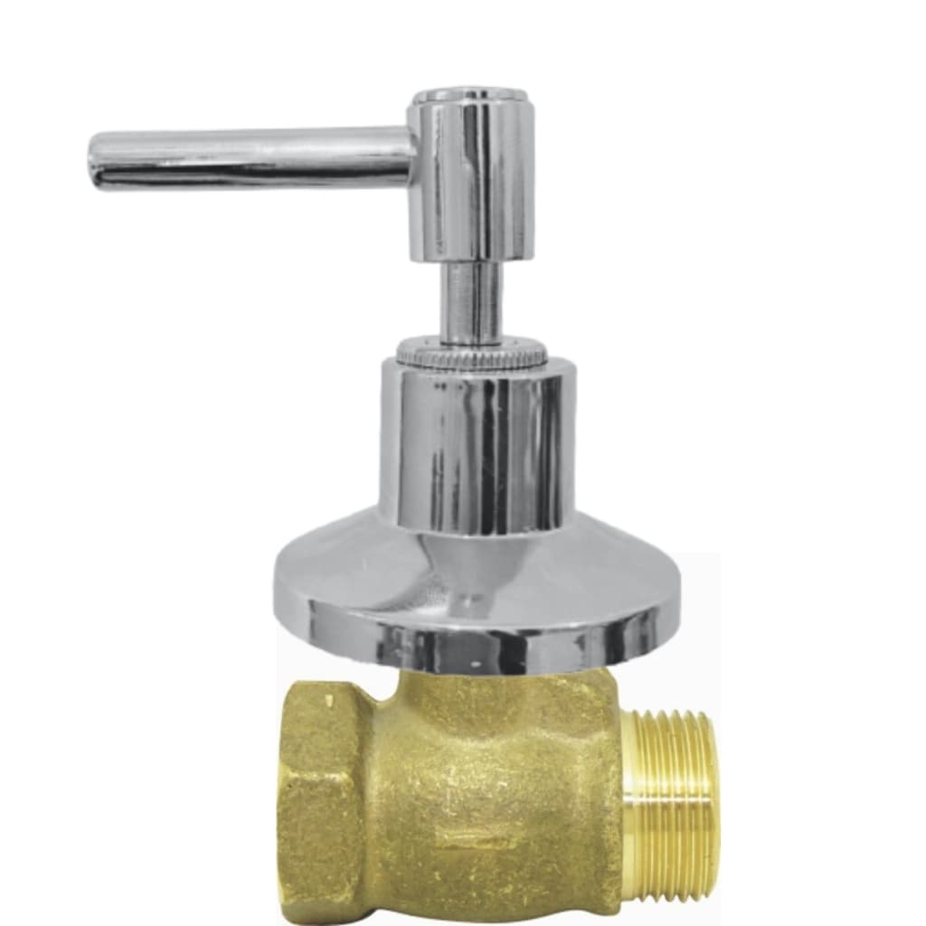 Registro de Pressão Para Chuveiro 1416 Cromado 1/2 Completo 1/4 de volta C-61 Metal