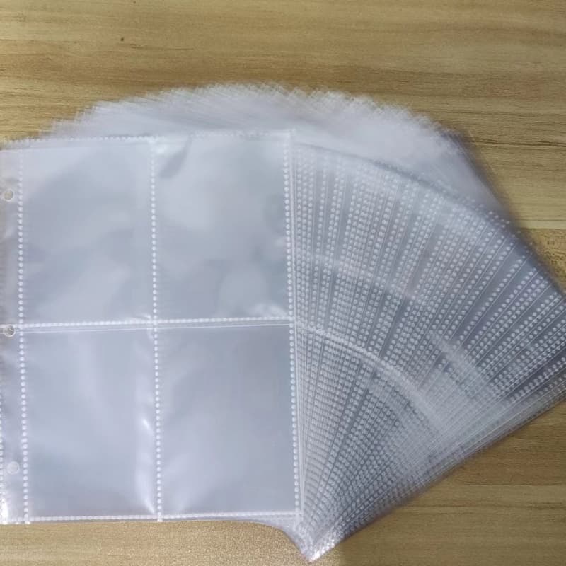 Organizador De Sacos De Armazenamento De Cartões Pokemon Em PVC Para 3 Furos Encadernador De Folha Solta