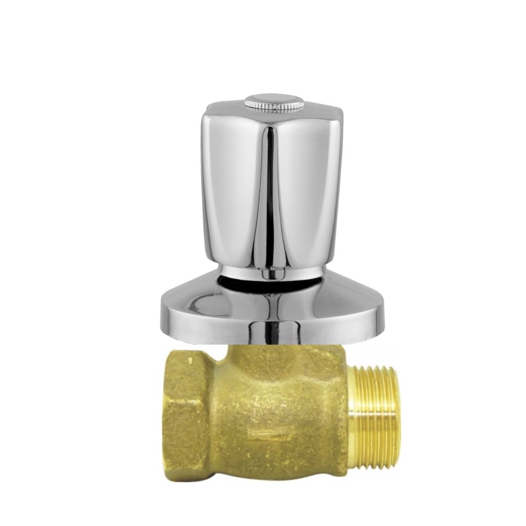 Registro de Pressão Para Chuveiro 1416 Cromado 1/2 Completo 1/4 de volta C-50 Metal