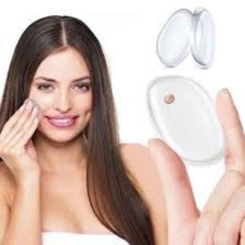 kit 150 Esponja De Silicone Transparente Anti-Poeira maquiagem silisponge