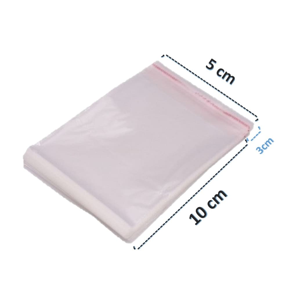 Saco Adesivado Plastico Transparente 5x10 C/ 100 Unidades