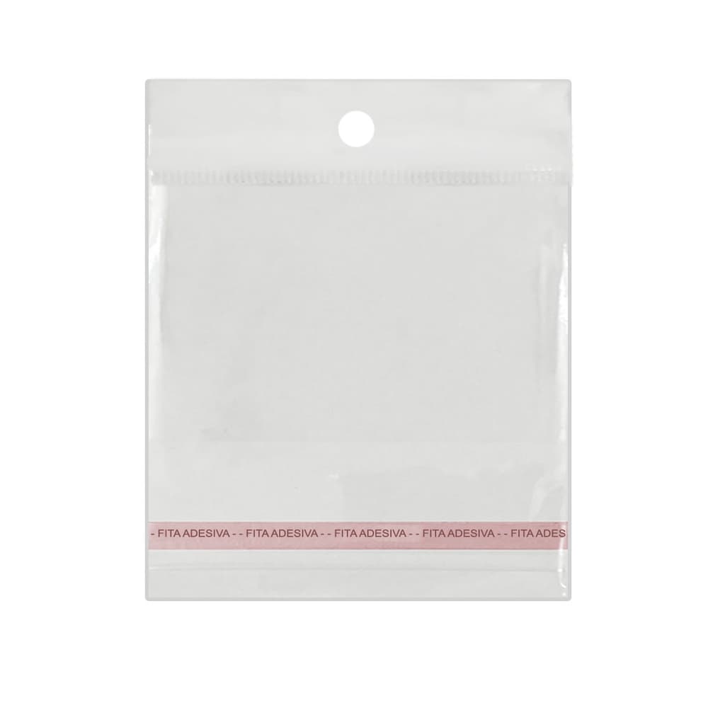 Saquinho Saco Adesivado Transparente Com Solapa Lapela 9x9 Pct com 100