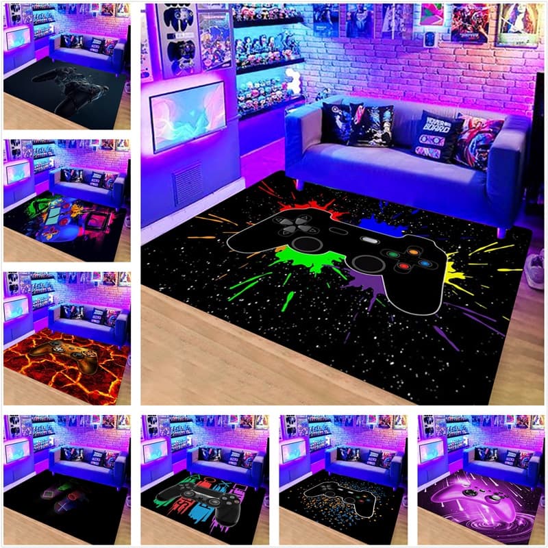 Novo Estilo de Jogo Personalizado Jogo de Vídeo Game Personalizado Jogo de Vídeo Game de Sala de Estar Carpete Alcatifa Jogo de Cartoon Alcatifa Jogo de Quarto Cobertor de Cabeceira Absorver Água Tapete de Piso Antiderrapante