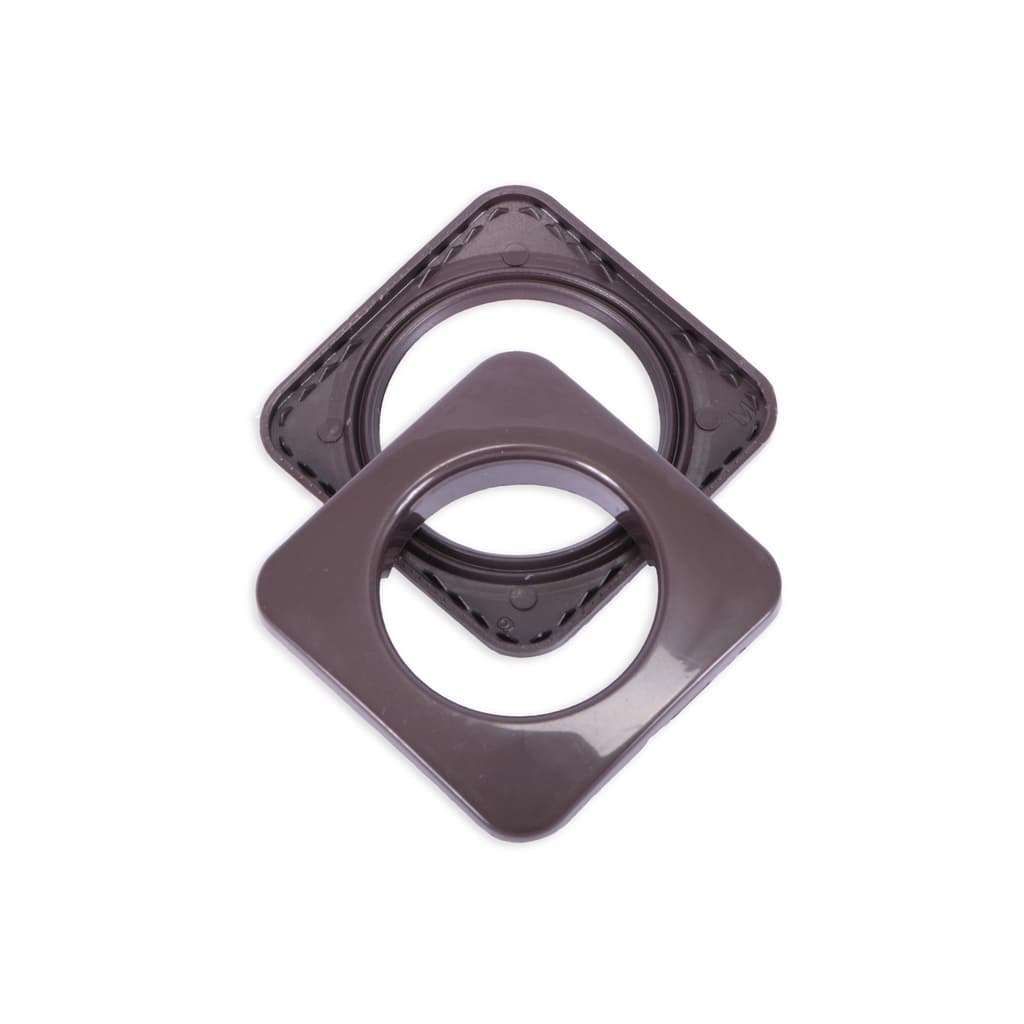 Ilhós para cortina 50 Pares Marrom Quadrado para Varão de 28mm